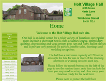 Tablet Screenshot of holtvillagehall.co.uk